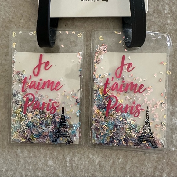 American Tourister “Je T’aime Paris” Glitter Liggage Tags - Picture 7 of 7
